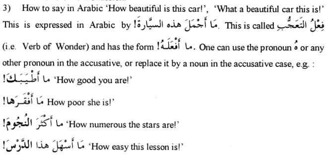 Verb of Wonder (Fi'al Ta'ajjub)